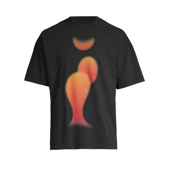 Polite Worldwide Men's Balance Lava Lamp Painted Graphic SS Crew T-Shirt Black - Picture 3 of 6